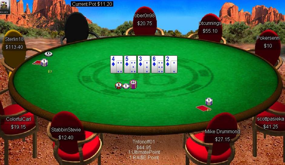 What should you do with a straight flush on the table?