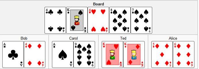 Texas hold’em – example hand